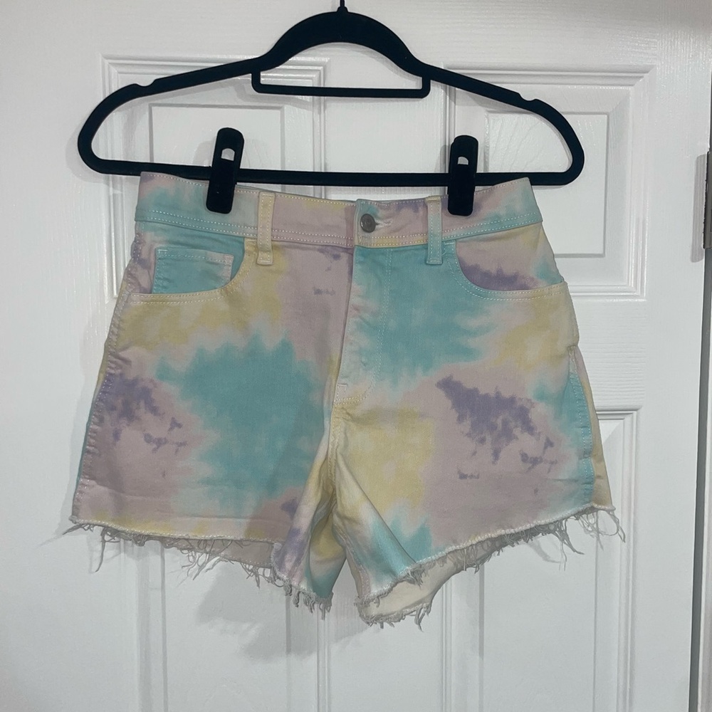 Hollister Pastel Tie-Dye Jean Shorts